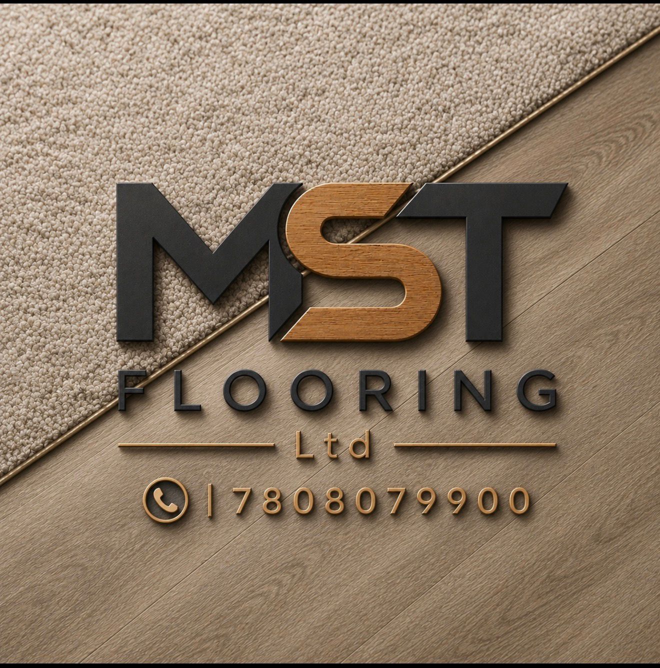 Modern living room with premium carpet flooring